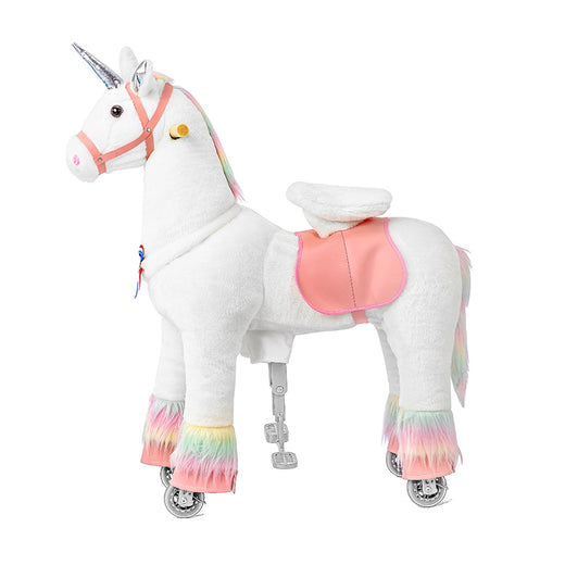 ZEROOXRIDE Large Ride-On Unicorn – White