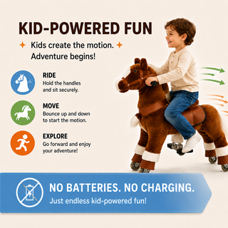 ZEROOXRIDE kid-powered ride-on horse for children